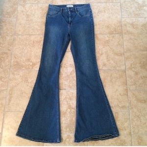 Free people flare wide leg jeans